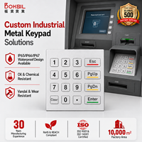 Clavier numérique métallique matriciel robuste personnalisé ATM 4x4 à 16 boutons, anti-vandalisme, clavier industriel pour distributeur de carburant