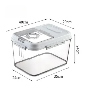 Magnetsc halter automatisch schließen Kunststoff Innen küchen schrank Reis Vorrats behälter Box