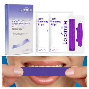 Luxsmile étiquette personnalisée vente en gros <span class=keywords><strong>de</strong></span> patchs <span class=keywords><strong>de</strong></span> blanchiment des <span class=keywords><strong>dents</strong></span> Oem organique V34 Pap violet bande <span class=keywords><strong>de</strong></span> blanchiment des <span class=keywords><strong>dents</strong></span> - Product Image 1
