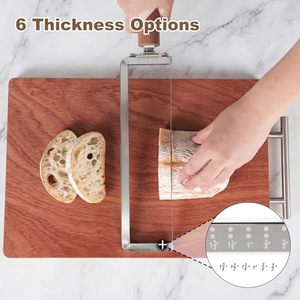 <span class=keywords><strong>Cuchillo</strong></span> para Pan con 6 Marcas de Medición Precisas, <span class=keywords><strong>Cuchillo</strong></span> para Pan de Acero Inoxidable con Hoja Dentada y Mango de Madera - Product Image 5