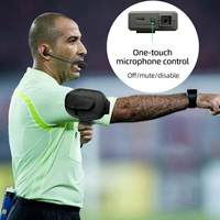 Système d'intercom pour arbitres, 4 utilisateurs, communication sans fil full duplex, portée de 1500 m, étanche IP65, charge Type-C, micro avec fonction mute
