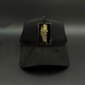 Cappello Trucker in Rete Ventilata Nera con <span class=keywords><strong>Logo</strong></span> Personalizzato Ricamato, Stile Gotico Streetwear, ODM OEM, Gorras San Judas Tadeo, Cappelli Chava - Product Image 3