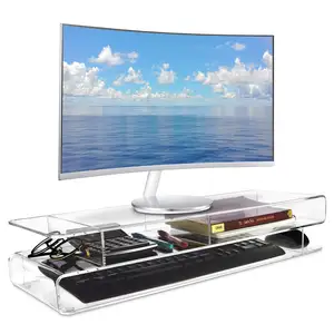 3 Compartimenten Transparante Acryl Display Opslag Riser Stand Voor Desktop Werkbladen