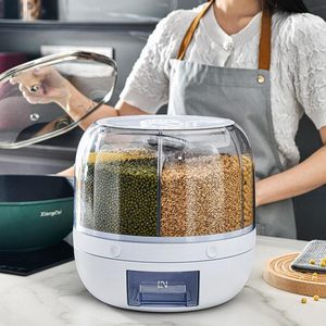 Household Insect-Proof Moisture-Proof Plastic Rice Tank Multi-Grain Storage <b>Box</b> Kitchen Split Rotating Sealed Rice - Product Image 4
