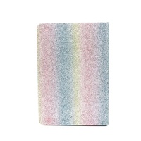Cahier de notes magique quotidien personnalisé pour étudiants à couverture scintillante arc-en-ciel coloré