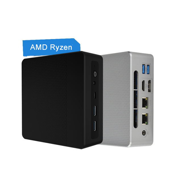 Sharerdp Professional Low MOQ AMD Ryzen 5 3500U Quad Core 8 Thread 8GB DDR4 M.2 256GB Project Desktop Linux Ubuntu Mini PC 4K
