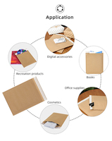 Enveloppe à bulles en papier kraft personnalisable, compostable, avec rembourrage double face, auto-adhésive, pour articles fragiles