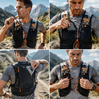 Gilet d'hydratation de course ultraléger personnalisé avec logo pour hommes et femmes, en maille respirante, sans rebondissement, avec poche à eau de 2L, pour marathon et trail