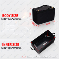 Boîtier de batterie au lithium vide en plastique ABS noir pour batteries LiFePO4 12V 100Ah avec affichage, en stock en Europe, XAM-J2-100A
