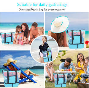 Bolsa de <span class=keywords><strong>playa</strong></span> con compartimento enfriador, respetuoso con el medio ambiente, reutilizable, impermeable, <span class=keywords><strong>a</strong></span> prueba de arena - Product Image 6