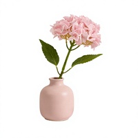 Grande fleur d'hortensia artificielle rose clair à tige unique en soie synthétique, style bohème, pour la maison, les mariages, les remises de diplômes, la fête des pères