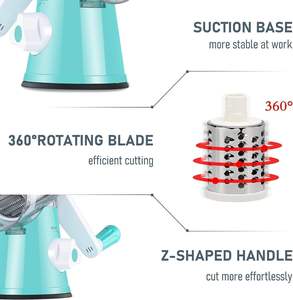 Râpe manuelle à tambour pour fruits et légumes, hachoir, trancheuse à pommes de terre et à oignons, outils de cuisine - Product Image 3