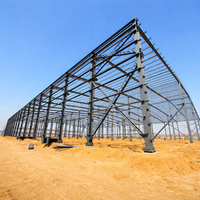 Taller de estructura de acero prefabricado de tipo pesado/Edificio de almacén con servicio de procesamiento de soldadura y corte