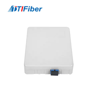 Caja de Terminación de Fibra Óptica TTI Mini para Montaje en Pared, Interior, FTB, 1 Núcleo, FTTH, Certificación ISO9001, Diámetro de Cable de 3.0 mm, 1 Puerto