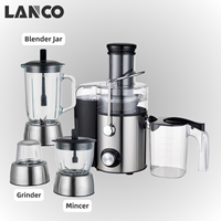 Elektrische 1200W roestvrijstalen centrifugale fruitpers blender met anti-lek tuit, vaatwasserbestendig, stille motor voor huishoudelijk gebruik, CE-gecertificeerd