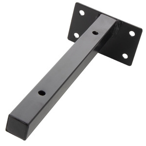 Furniture Heavy Duty Floating Shelf Bracket Decorative Industrial Iron Black <b>Wall</b> Shelving Bracket - Product Image 6