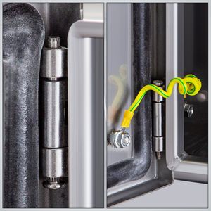 Stainless Steel <b>Electrical</b> Enclosure 16 X 12 8 Inch IP66 <b>Waterproof</b> Distribution <b>Box</b> With Mounting Plate for Outdoor Use D0100HA - Product Image 4