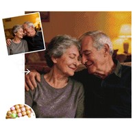 Peinture au diamant personnalisée avec votre propre photo, kits de peinture au diamant personnalisés avec photo pour la décoration murale DIY à la maison