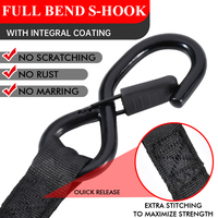 Sangle de fixation souple pour guidon de moto, sangles à cliquet rétractables, sangle auto-bouclante avec anneau en D flottant pour la fixation de moto