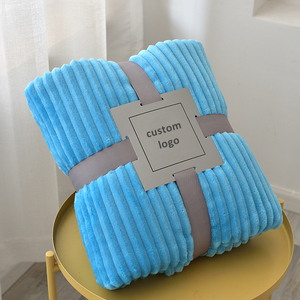 Eco-Friendly Flannel <strong>Fleece</strong> Blanket Soft and Warm Knitted Home Textiles Solid Pattern <strong>Bed</strong> <strong>Sheets</strong> and Sofa Cover - Product Image 1