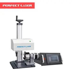 Perfect Laser- Convenient Rotary Mold Plastic rubber brass Jewelry Dot peen ident etching machine for stainless steel