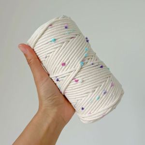 Cordón Trenzado de Algodón Ecológico Impermeable de 3 mm para Bolsos, Prendas de Vestir, Textiles para el Hogar y Calzado - Product Image 3