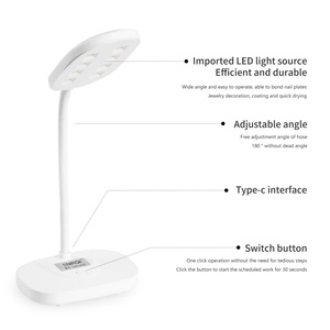 Lampe de séchage UV portable haute puissance 12W pour gel à ongles, séchage rapide, photothérapie par induction, lampe de bureau, machine à ongles avec lampe LED - Product Image 4
