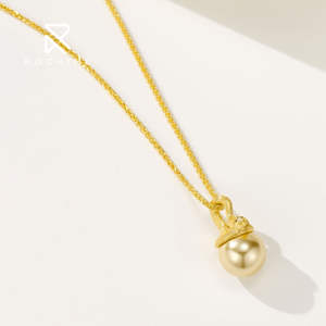 Rochime Ins collar de perlas de serpiente cepillada joyería fina de Plata de Ley 925 para mujer joyería chapada en oro de 18K para fiesta - Product Image 3