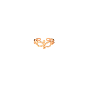 Anillo de Moda en Acero Inoxidable 316L con Baño de Oro PVD, Diseño Infinito Ajustable para Mujer - Product Image 2