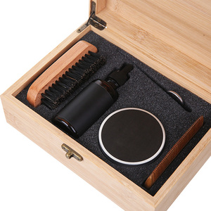 <span class=keywords><strong>Kit</strong></span> de toilette pour hommes 5 en 1, <span class=keywords><strong>brosse</strong></span> et peigne à moustache, odeur personnalisée, accessoires de toilettage pour hommes - Product Image 3