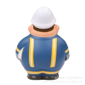 Cartoon Fat Worker PU <b>Foam</b> Figurine Decorative <b>Craft</b> Gift For Home Or Office - Product Image 4