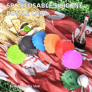 6PCS tái sử dụng Silicone Wine <span class=keywords><strong>stoppers</strong></span> giá rẻ đồ uống có nắp đậy cho bia Soda Cola rượu vang bảo vệ - Product Image 5
