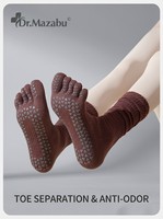 Chaussettes professionnelles en coton absorbant les chocs à bout ouvert avec grip antidérapant pour Pilates, Barre, Danse, Fitness, Gym et entraînement en intérieur