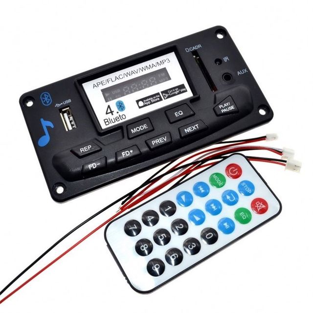 4.0 BT MP3 Decoding Board Module DIY USB/SD/MMC APE FLAC WAV DAE Decoder Record MP3 Player AUX FM Folders Switch