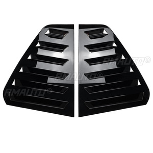 Glossy Black/Carbon Look Car Rear <b>Window</b> Shutter Cover Trim <b>Window</b> Louver Side <b>Vent</b> Trim for Volkswagen Golf 6 MK6 2008-2012 - Product Image 3