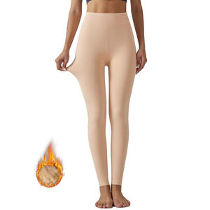Winter <strong>Fleece</strong> <strong>Lined</strong> Thickened <strong>Leggings</strong> Women Tummy Control High Waisted Outdoor Workout Winter Warm Elastic Soft Yoga Pants - Product Image 2