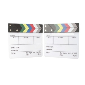Clapboard professionnel en acrylique pour réalisateur de films et de séries TV, marqueur de scène d'action, 30*27 cm, pour cinéma, théâtre et tournage vidéo - Product Image 1