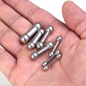2401 Offres Spéciales grande taille dents intérieures tige droite <span class=keywords><strong>anneau</strong></span> <span class=keywords><strong>de</strong></span> poitrine oreilles corps piercing corps Yin PA - Product Image 3