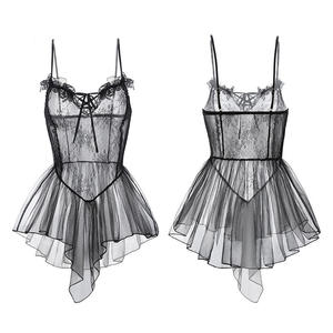 Deep V Strap Lace Sheer Kleid High-End Erotik Sexy Weibliche Dessous Uniform Passion Versuchung Easy Clean Sex Unterwäsche für - Product Image 4