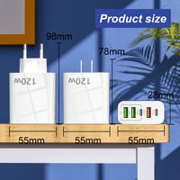 Chargeur mural USB C à charge rapide 120W PD, nouveau modèle 2024, pour les États-Unis et l'UE, type C, portable, pour iPhone, Android, téléphones mobiles