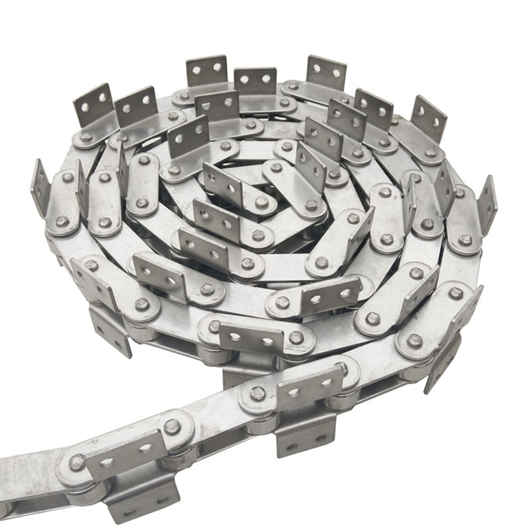 Двухшаговая конвейерная роликовая цепь C2060 C2060H из нержавеющей стали с креплением A1 A2 K1 K2