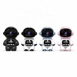 Robot intelligent AI 2 en 1, caméra de sécurité domestique WiFi 1080P 360° °   Moniteur de bébé/animal domestique de bureau avec audio bidirectionnel et fonction de <span class=keywords><strong>chat</strong></span> vocal, design Astronaute - Product Image 3