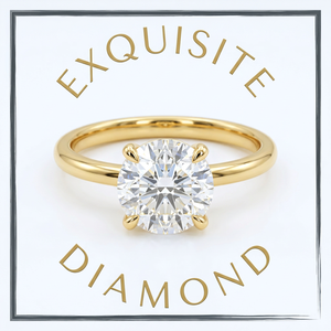 Classic Design Round Moissanite <b>Ring</b> Solid 18K Gold Women <b>Rings</b> 2ct/4ct Moissanite Diamond for Wedding Engagement <b>Ring</b> - Product Image 1
