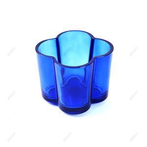 Nouveaux bocaux à bougies en verre et conteneur en vrac <span class=keywords><strong>acheter</strong></span> en forme de fleur colorée chauffe-plat bougeoir en verre votif - Product Image 3