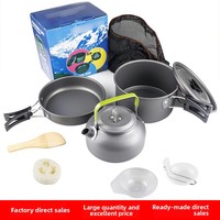 DS-308 batterie de cuisine portable en aluminium bouilloire et théière compatible avec la cuisinière à induction pour les voyages en plein air pour le camping