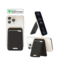 Dompet Magnetik dengan GPS - Tempat Kartu Berpelindung RFID dengan Penyangga Ponsel Terintegrasi, Fungsi Temukan Ponsel Saya