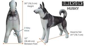 MAKE WAVES Husky Gonflable Réaliste en PVC Imperméable, Décoration Géante et Jouet Réaliste pour Fêtes et Décoration Intérieure - Product Image 6