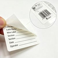 Étiquette de câble enveloppante directe usine, étiquette PVC autocollante inscriptible pour marquage uniforme des câbles multiples dans les centres de données