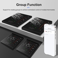 Thermostat intelligent pour chauffage au sol par eau YDD Alexa Google Home Tuya Zigbee, programmable, écran OLED, vanne, connectivité WiFi Android
