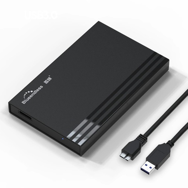 Hard Disk Box 2.5Inch SATA Hard Drive to Type C USB 3.0 ABS HDD Case Tool Free 2.5 Inch USB3.0 External HDD Case Hard Drive Box